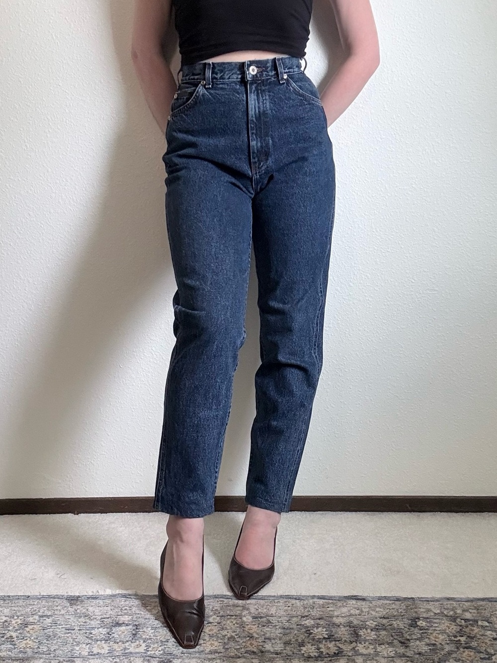 Vintage Lee High Rise Tapered Jeans 90s Denim Normcore